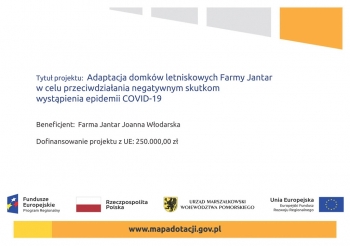 Plakat dofinansowanie Farma Jantar